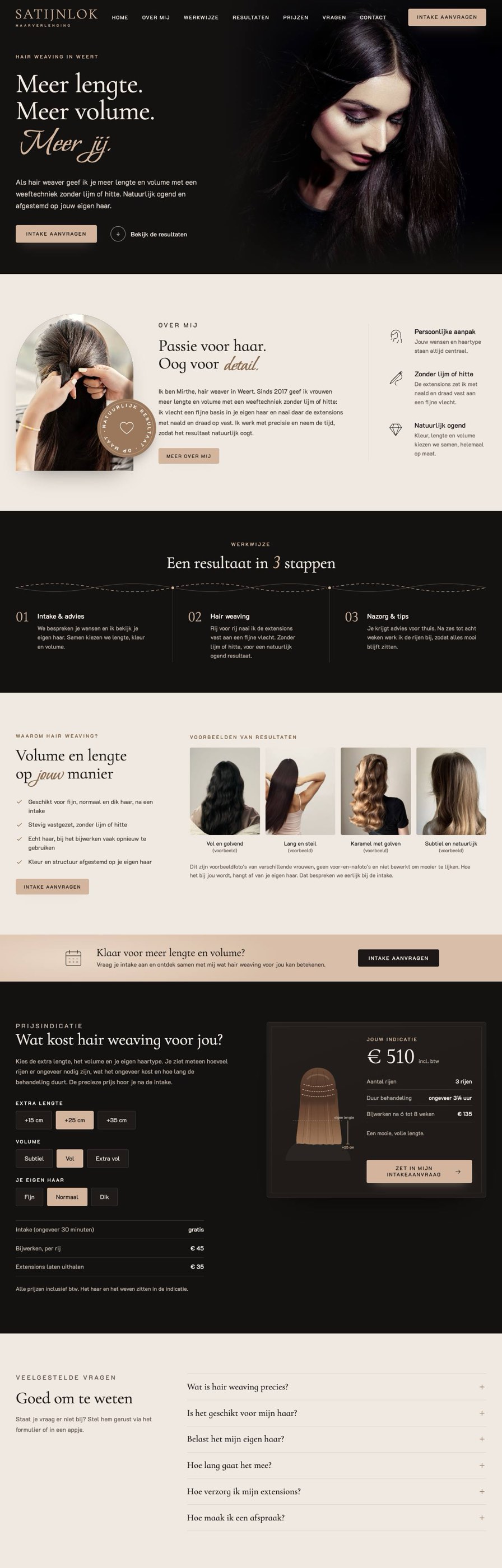 Homepage van Satijnlok