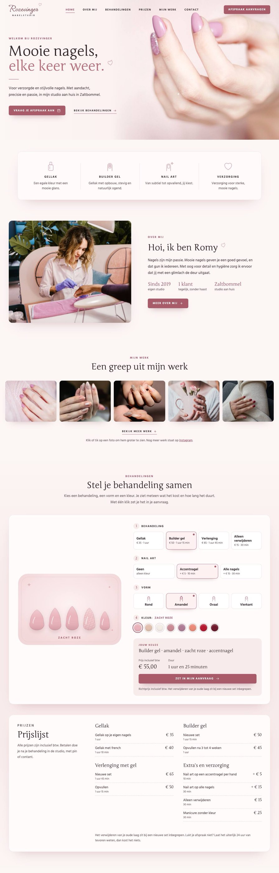 Homepage van Rozevinger